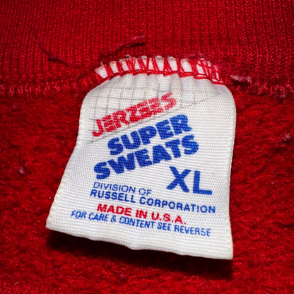 Lake Tahoe Sweatshirt 90s VTG Crewneck Nevada Basic Red JERZEES Sweat XL