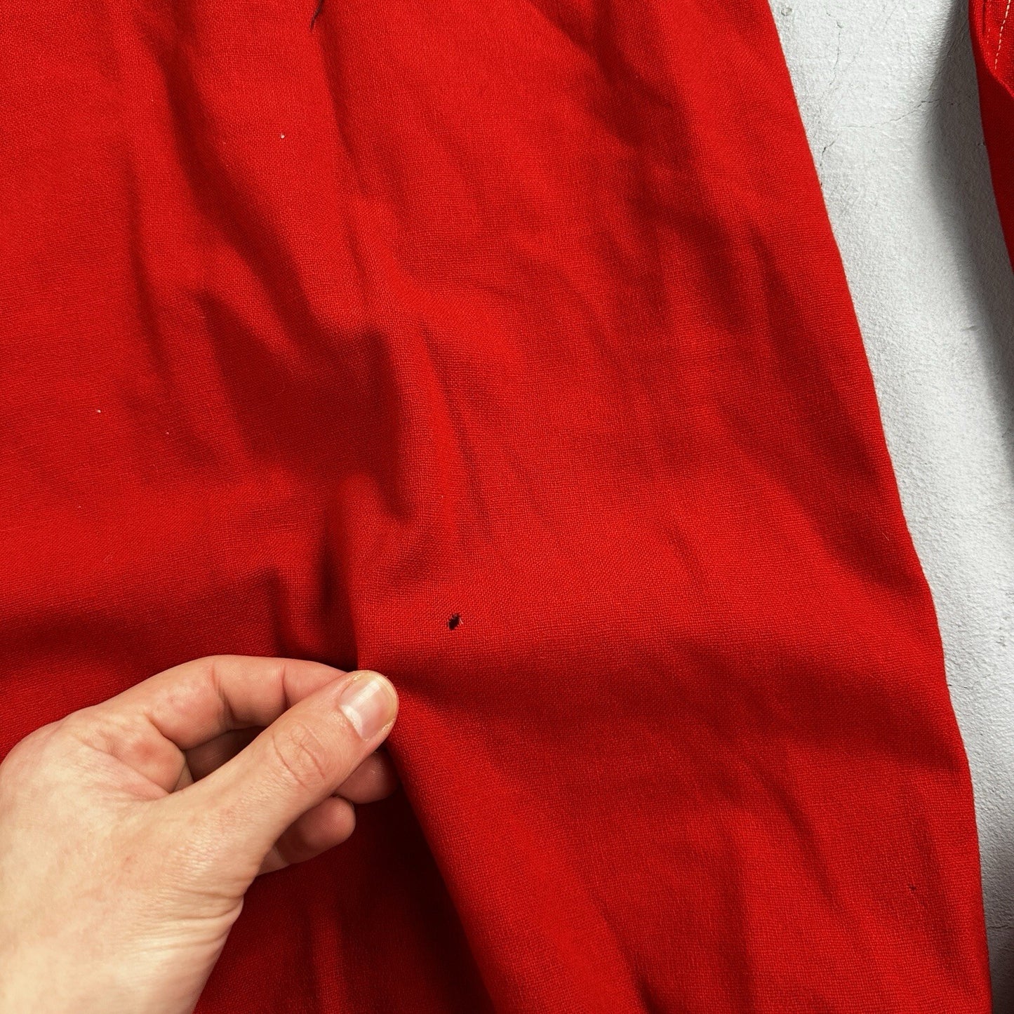 Pendleton 1930s VTG Wool Shirt Jacket Long Sleeve Red Basic Pink Buttons 30s 40s