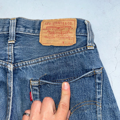 Levis 501 VTG 70s SS Redline Selvedge Jeans XX Altered Skinny Capri Act 27x25
