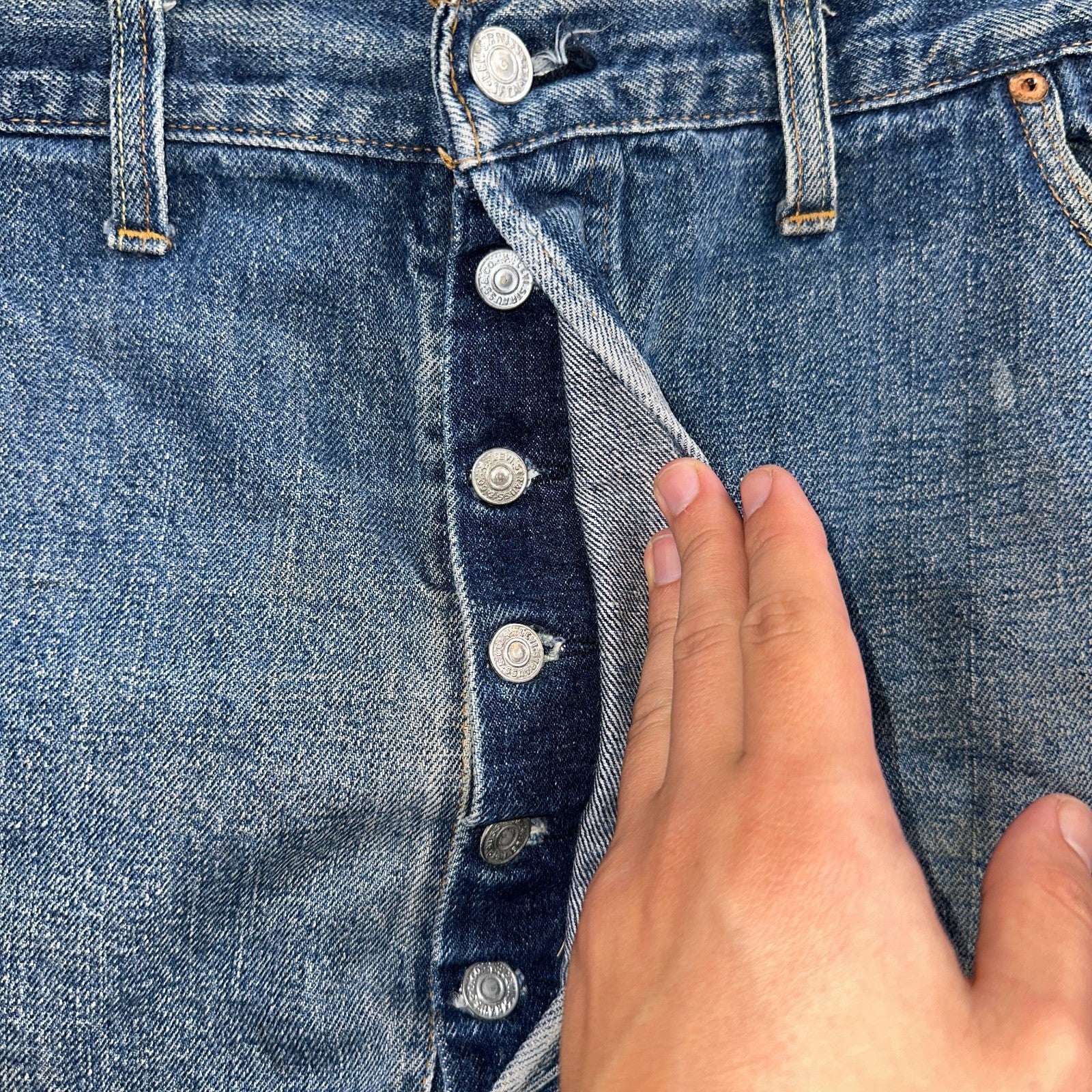 Levis 501 Vintage 70s SS Redline Selvedge USA XX Jeans Med Wash 48x30 Act 43x26