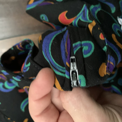 Vtg REO Originals Women's Shirt Top Blouse Rainbow Colors 80s 70s Shirt