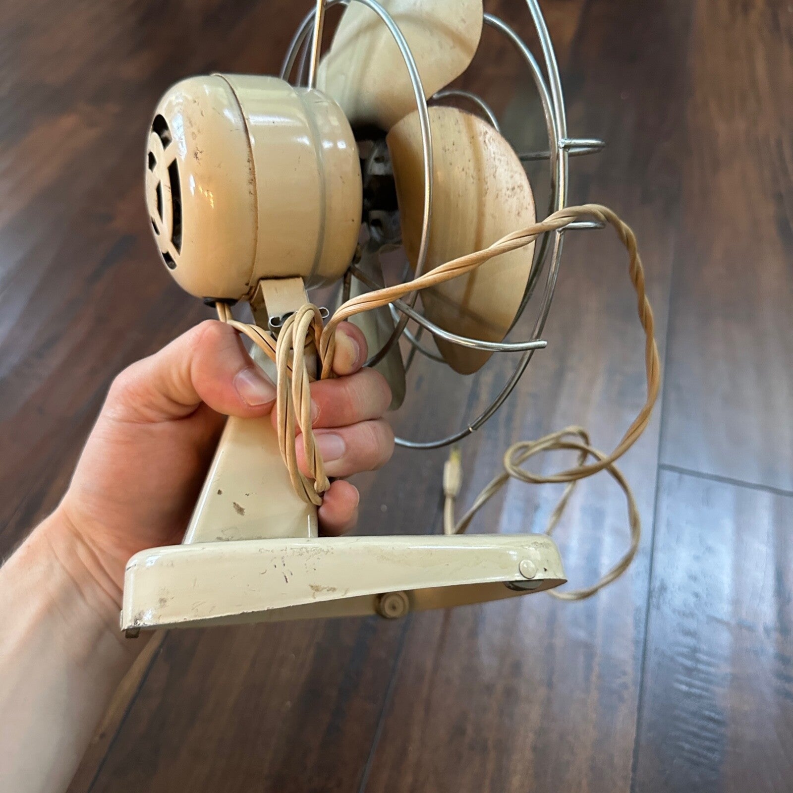 VINTAGE KNAPP MONARCH JACK FROST PORTABLE FAN DIA 1940'S USA Metal TESTED