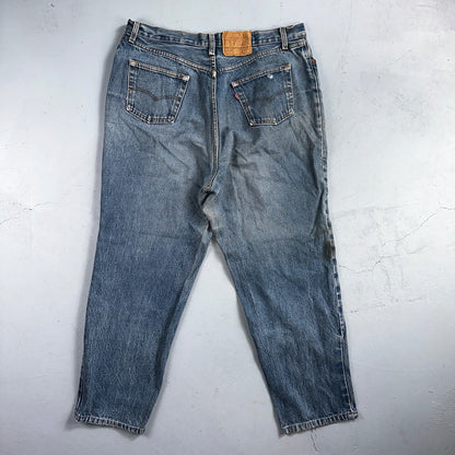 Vintage Womens Levis 29501 0115 Med Wash High Rise 501 Mom Jeans USA 38x28