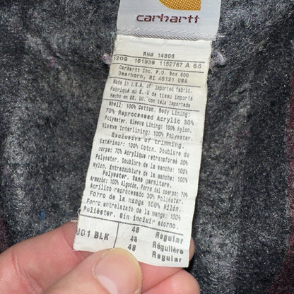 Carhartt VTG Jacket Mens 48 Black Detroit J01 Blanket Lined USA J97 BLK XL