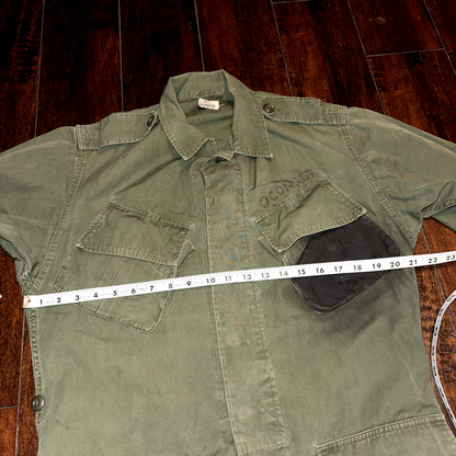 Vintage USMC 60s Vietnam US Army Military M-65 Field Coat Jacket Stencil DSA