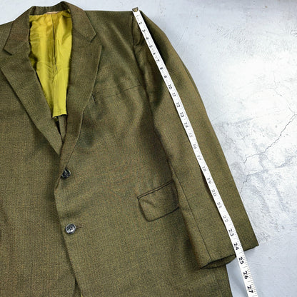 1960s Avocado Green Blazer Sport Coat Mens 44 Suit Jacket VTG Union 60s J&F