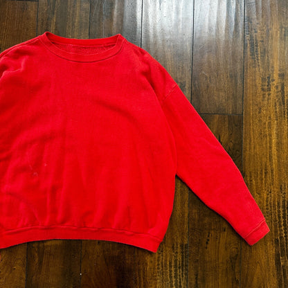 VTG 1960s Rockabilly Sweatshirt Sweater 60s 70s Blank Basic Afterhood USA Red 2