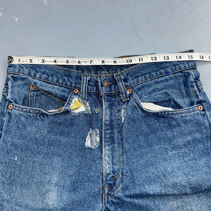 Levis 517 Vintage 80s USA Orange Tab Bootcut Flare Blue Worn Jeans Act 31x30