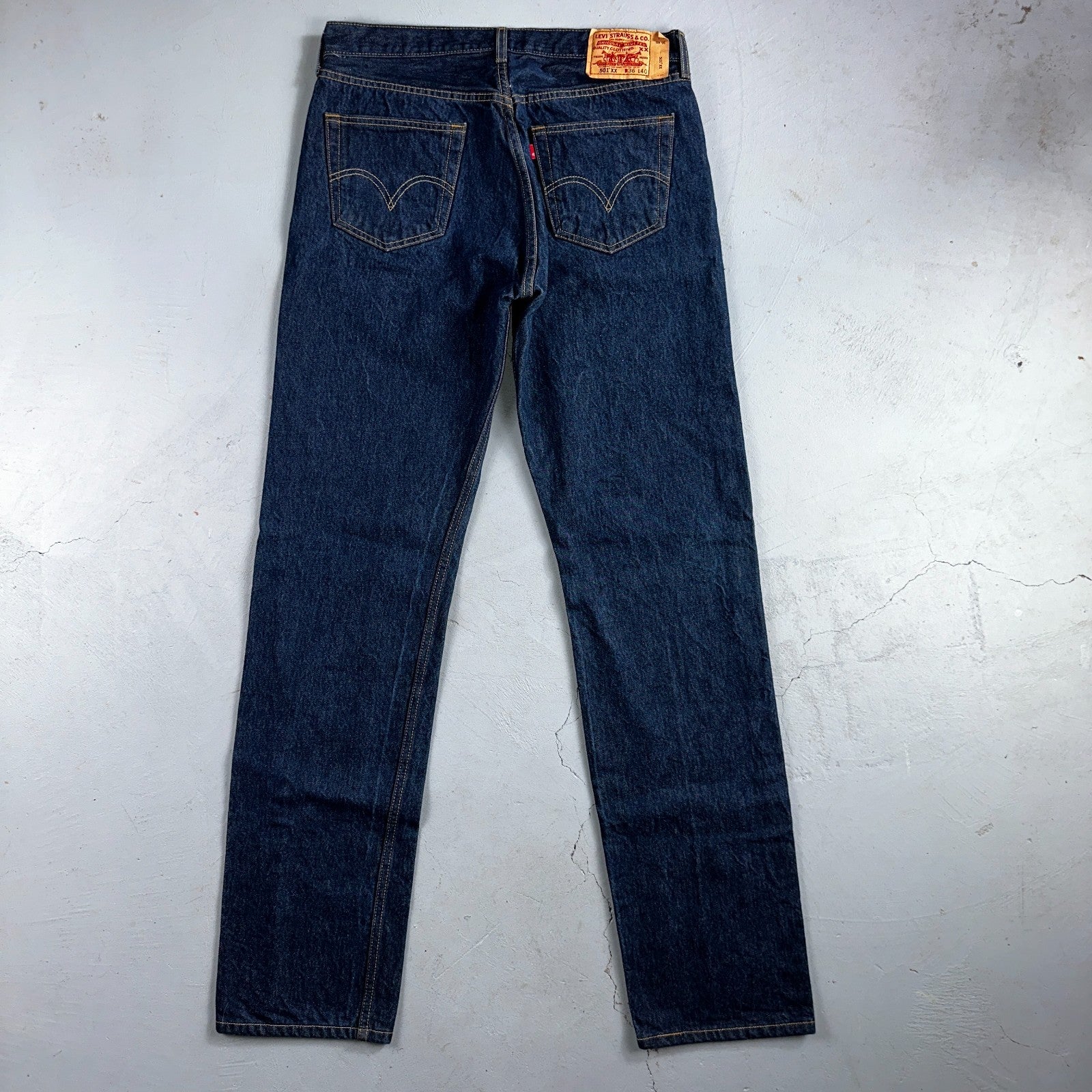 Levis 501 Vintage Y2K 90s XX Straight Leg Jeans Blue Dark Wash 36x40 Act 34x35