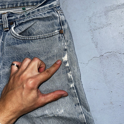 Levis 501 Vintage 80s USA XX Straight Leg Jeans 32x31 Thrashed Wash Act 30x26