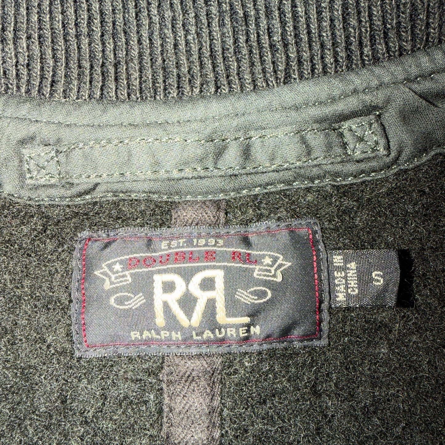 RRL Double RL Ralph Lauren Browns Beach Knit Jacket Black Gray Snap Size Small