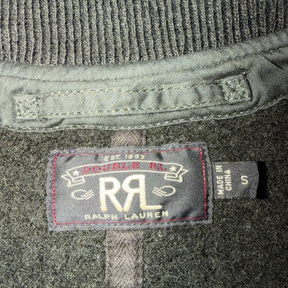 RRL Double RL Ralph Lauren Browns Beach Knit Jacket Black Gray Snap Size Small