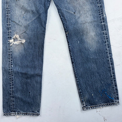 Levis 501 Vintage 90s Mexico Straight Leg Jeans 36x32 Y2K Med Wash Act 34x30