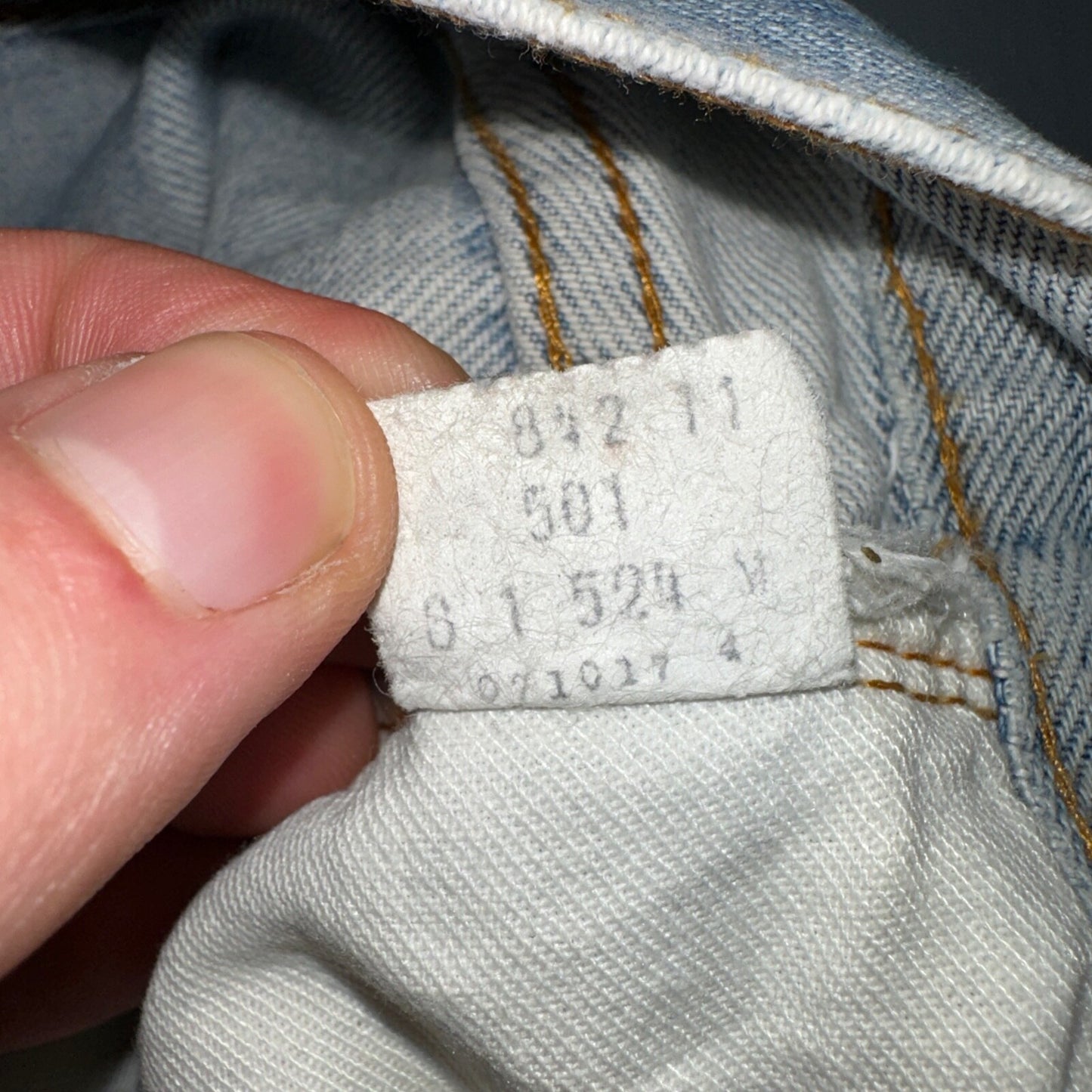 Levis 501 Vintage 80s Redline Selvedge USA XX Jeans Light Wash 36x31 Act 34x27