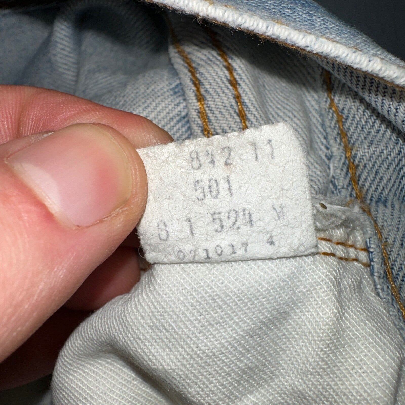 Levis 501 Vintage 80s Redline Selvedge USA XX Jeans Light Wash 36x31 Act 34x27