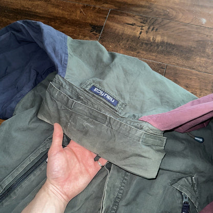 VTG 90s Nautica Reversible 90s Green Sport Jacket XL Green White Colorblock Sail