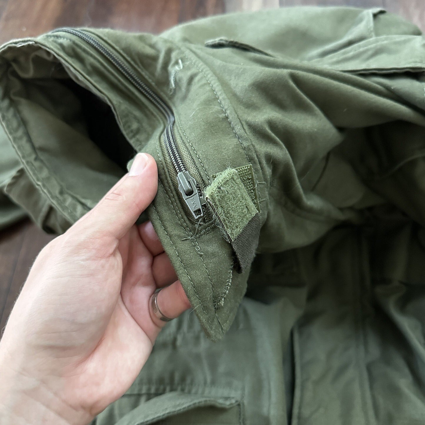 Vintage US Army 1980s Cold Weather Field Coat Jacket M-65 OG 107 Small 80s wwii