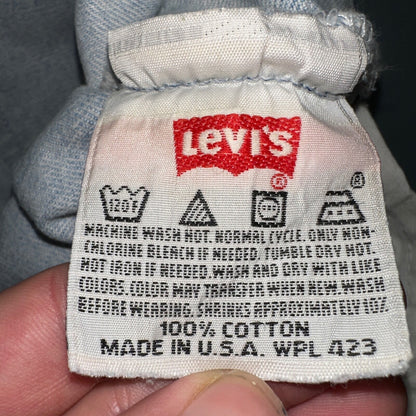 Levis 501 Vintage 90s USA XX Straight Leg Jeans Blue Light Wash 34x38 Act 30x33