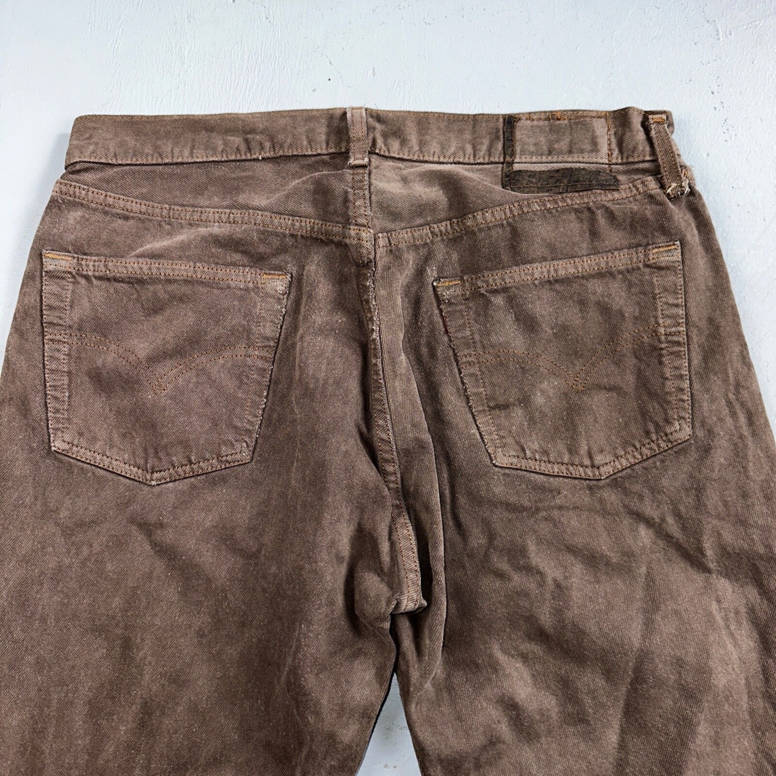 Levis 501 Vintage 90s USA XX Straight Leg Jeans Overdyed Brown 36x30 Act 33x29
