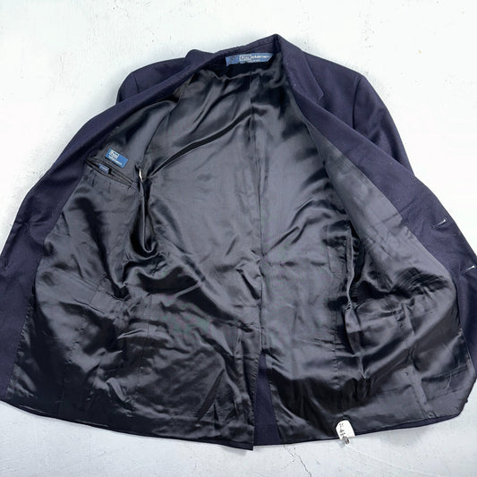 Women's Vintage Polo Ralph Lauren Blazer Jacket Made in Italy Sz 16 Wool 80s