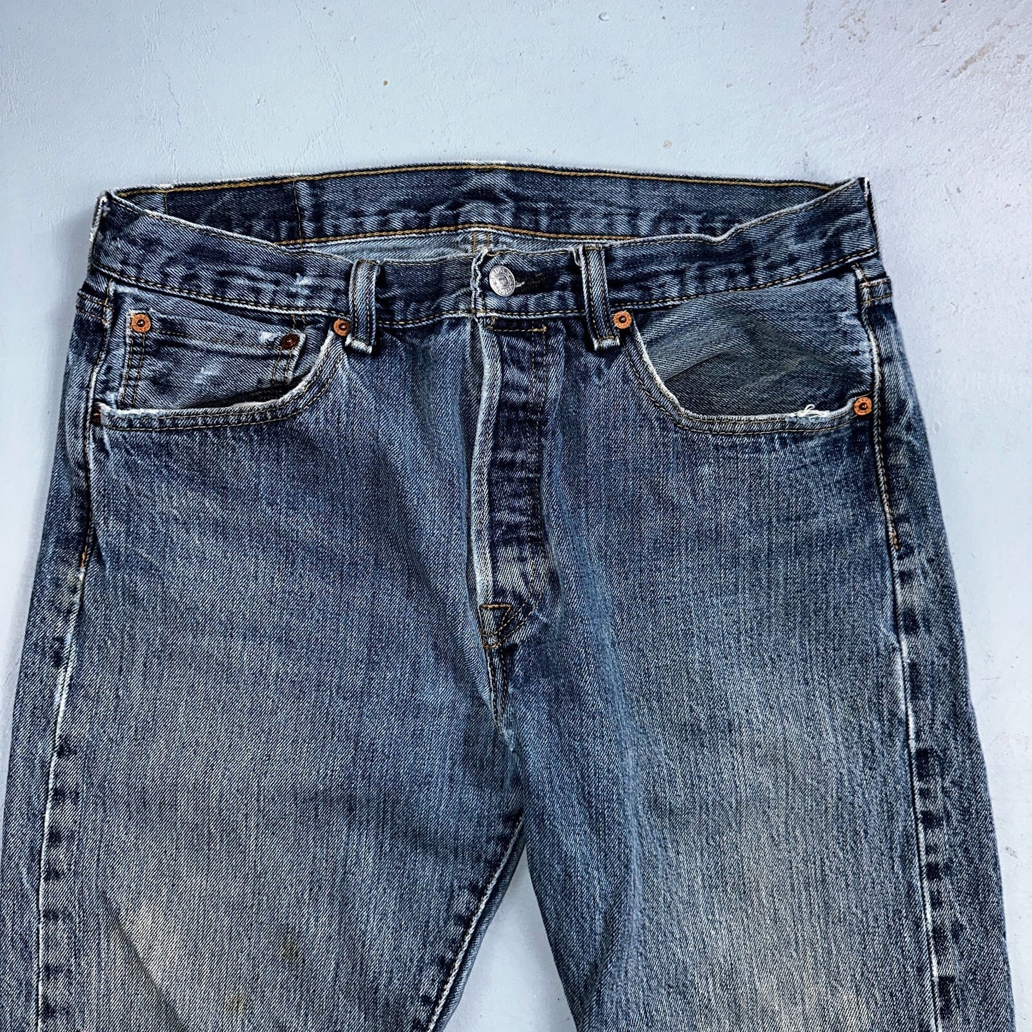 Levis 501 Vintage Y2K XX Straight Leg Jeans 32x34 Med Wash 2000s Act 31x30