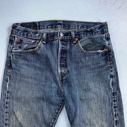 Levis 501 Vintage Y2K XX Straight Leg Jeans 32x34 Med Wash 2000s Act 31x30