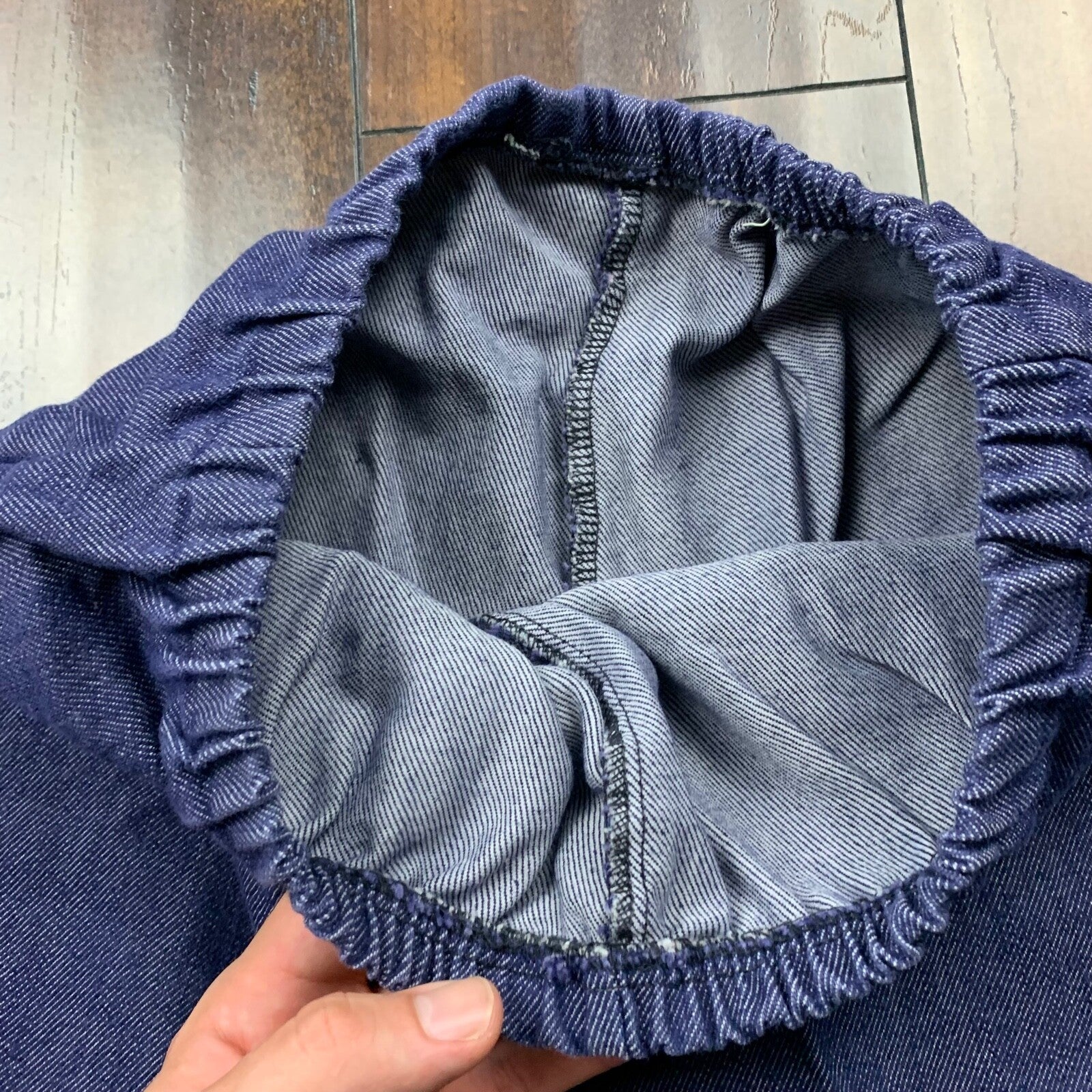 Vintage USA Rockabilly Womens Shorts Blue Skirt 60s 70s Top Bottom Sanforized