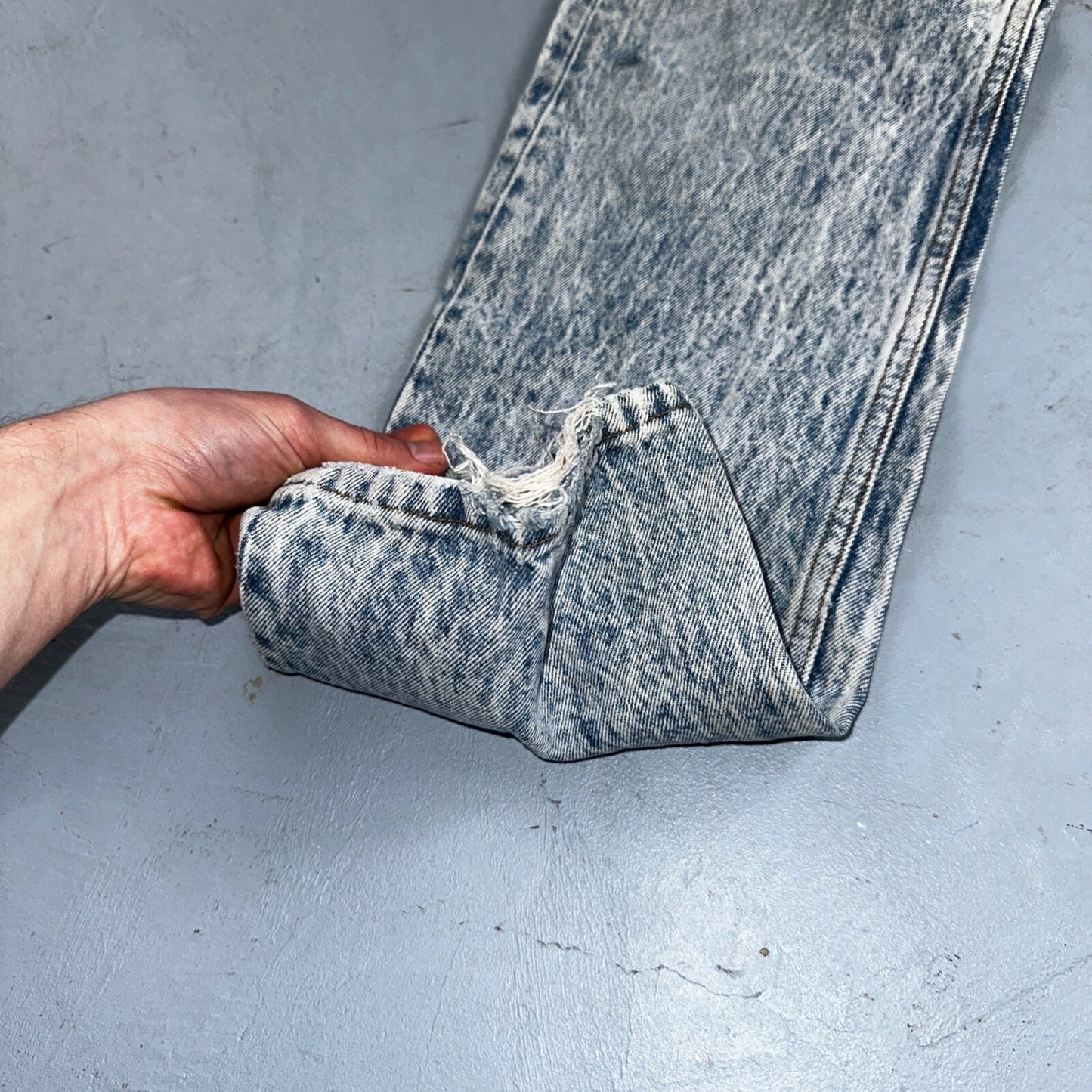 Levis 501 Vintage 80s USA XX Straight Leg Jeans Blue Acid Wash 31x32 Act 30x31