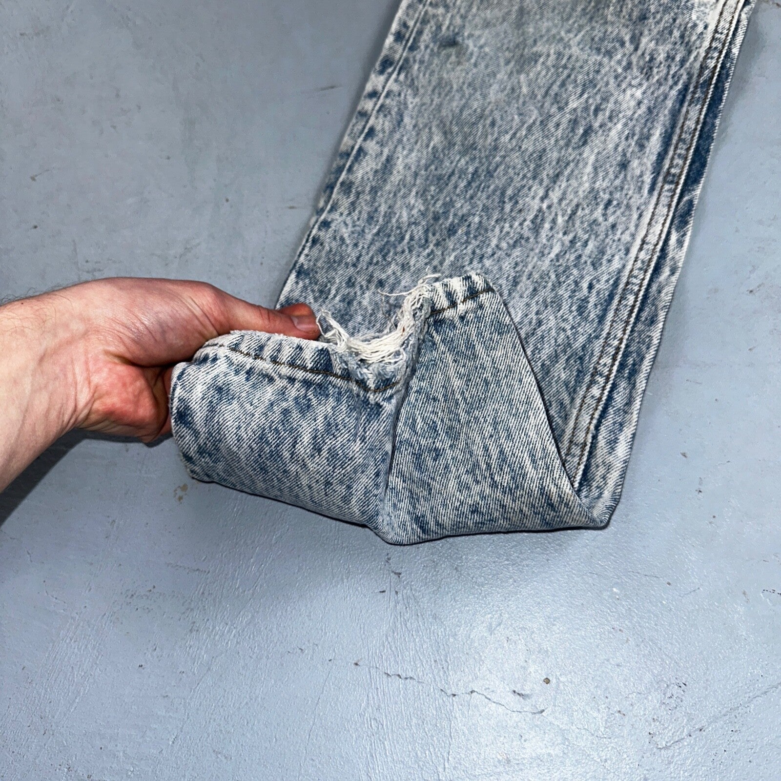 Levis 501 Vintage 80s USA XX Straight Leg Jeans Blue Acid Wash 31x32 Act 30x31