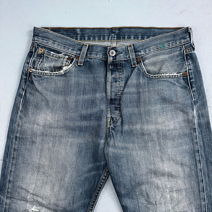 Levis 501 Vintage Y2K XX Straight Leg Jeans Blue Med Wash 33x32 Act 32x31