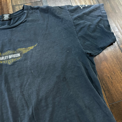 HARLEY DAVIDSON USA VTG T Shirt Salem Oregon Walkers Cycle Bike 90s Y2K Faded