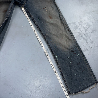 Levis 505 Vintage 90s USA XX Jeans Blue 501 Thrashed Med Wash 36x36 Act 36x30