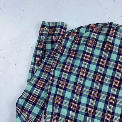 Polo Ralph Lauren Mens Long Sleeve Button Down Shirt Size M Plaid Green Blue