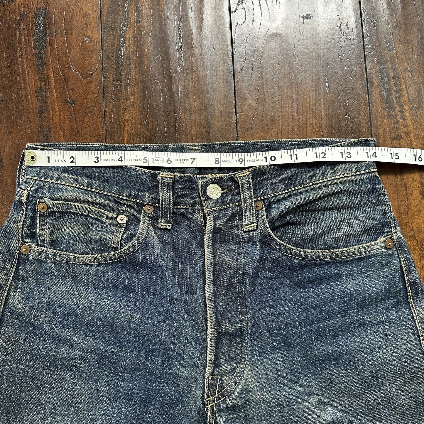 Vintage LEVIS 501XX Jeans Big E 1940s Denim Redline Selvedge 28x32 USA 1947 40s