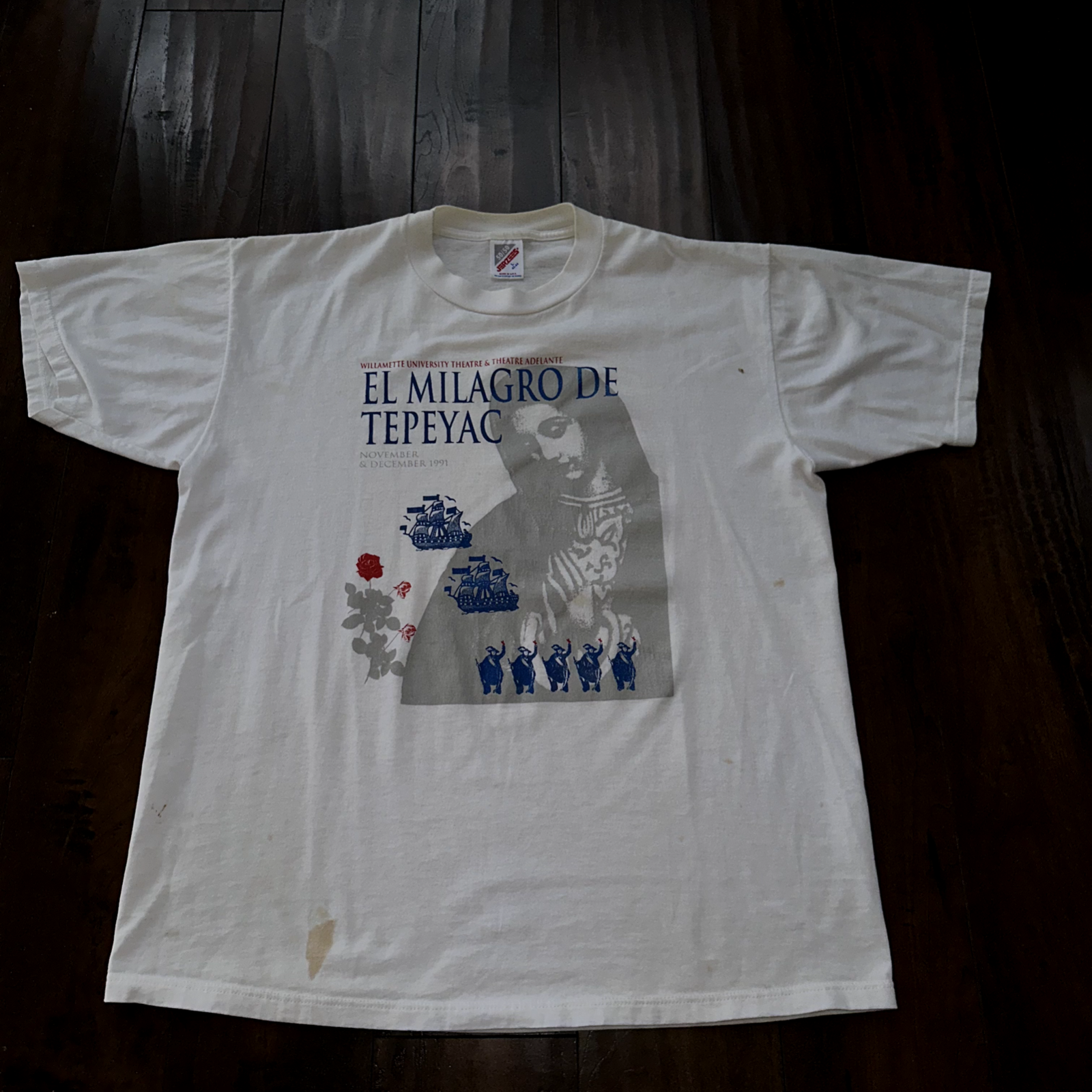 Saint Mary Vintage T Shirt Willamette University Salem Oregon Theatre Jesus Art