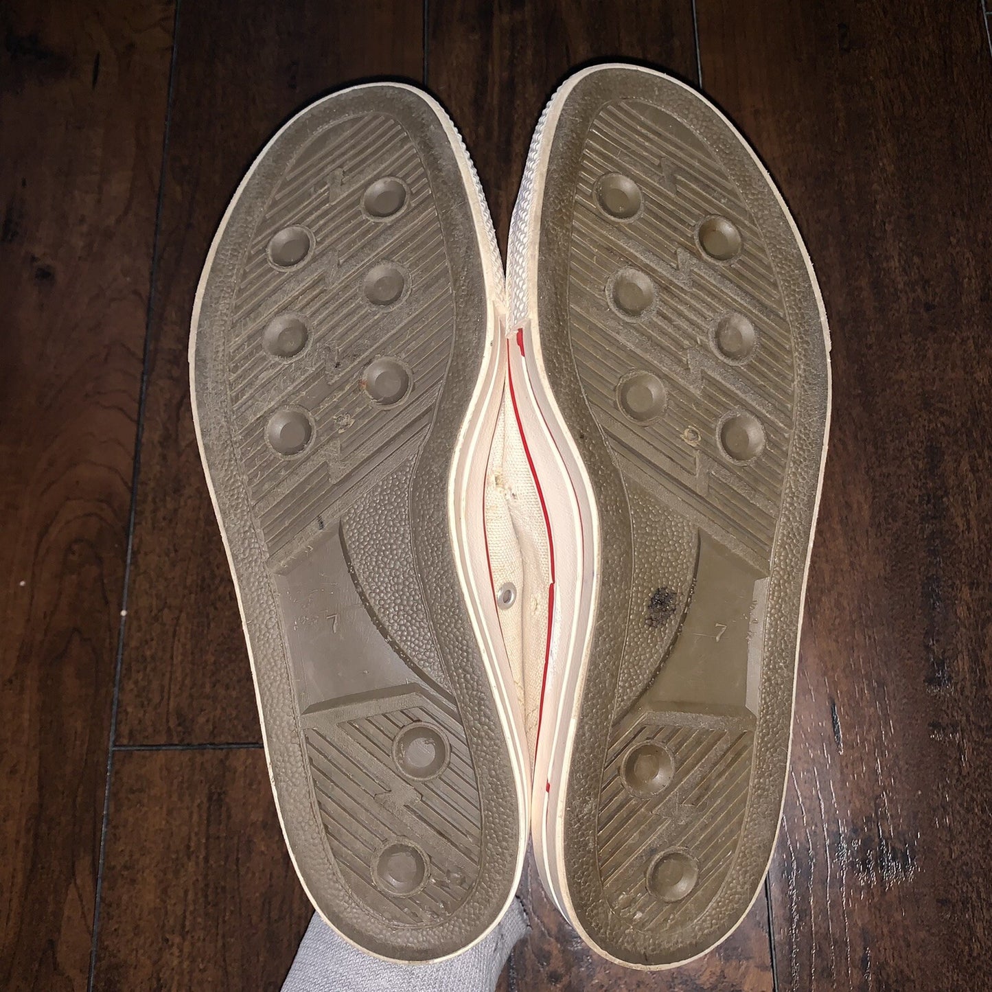 Vintage 60s 50s CONVERSE Chuck Taylor All Star Blue Label White 7 Low RARE USA