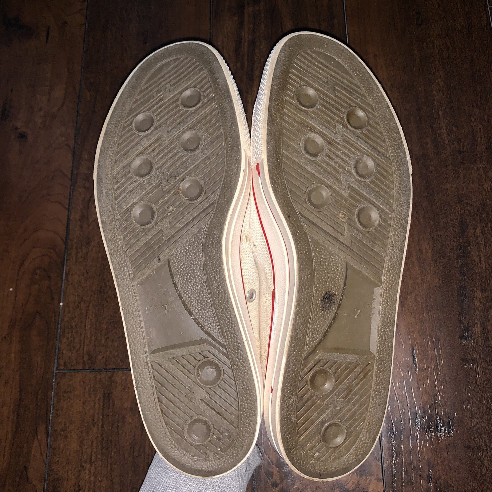 Vintage 60s 50s CONVERSE Chuck Taylor All Star Blue Label White 7 Low RARE USA