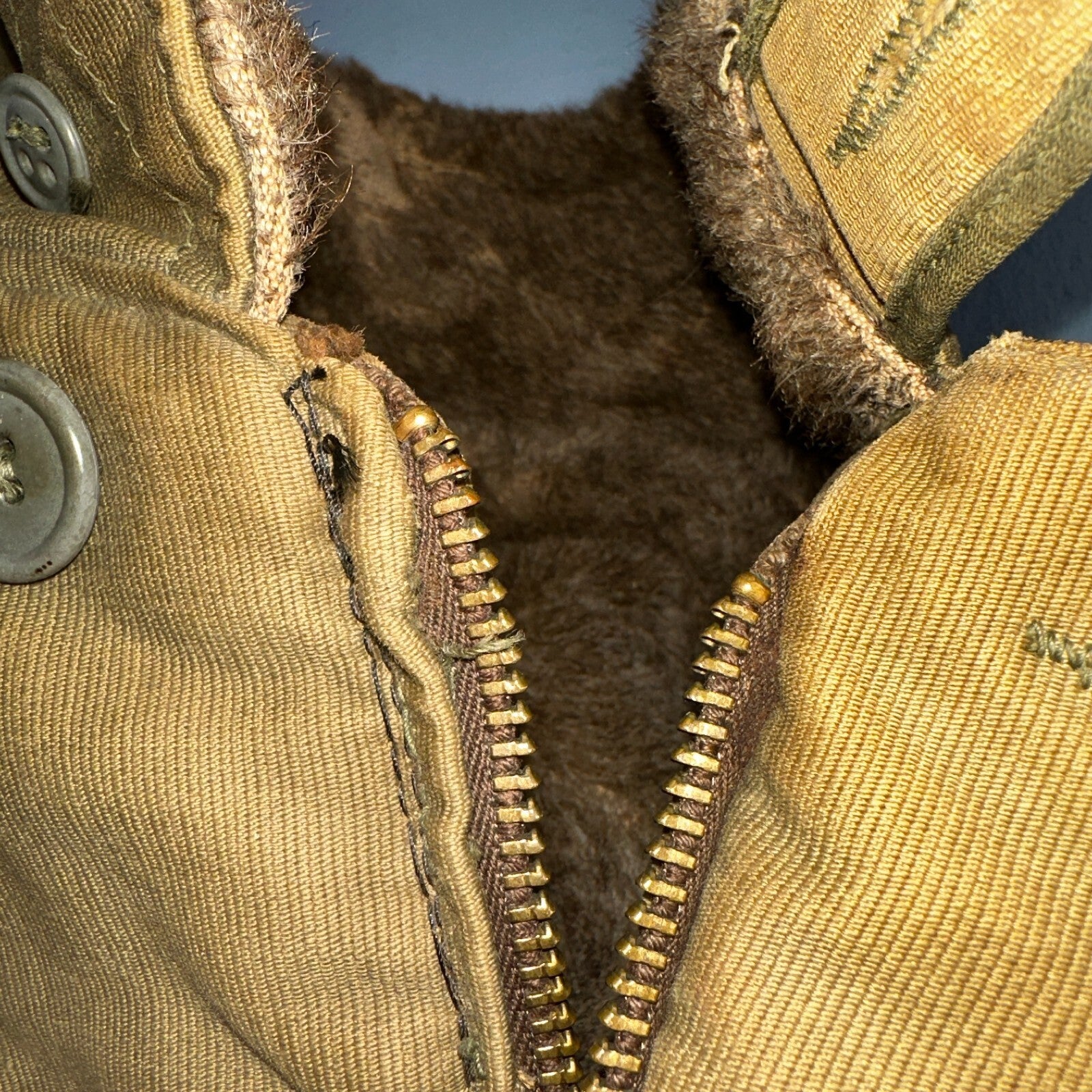 VTG WWII US NAVY USN N1 Deck Jacket Sz 38 Alpaca Stencil Work Coat Rare WW2