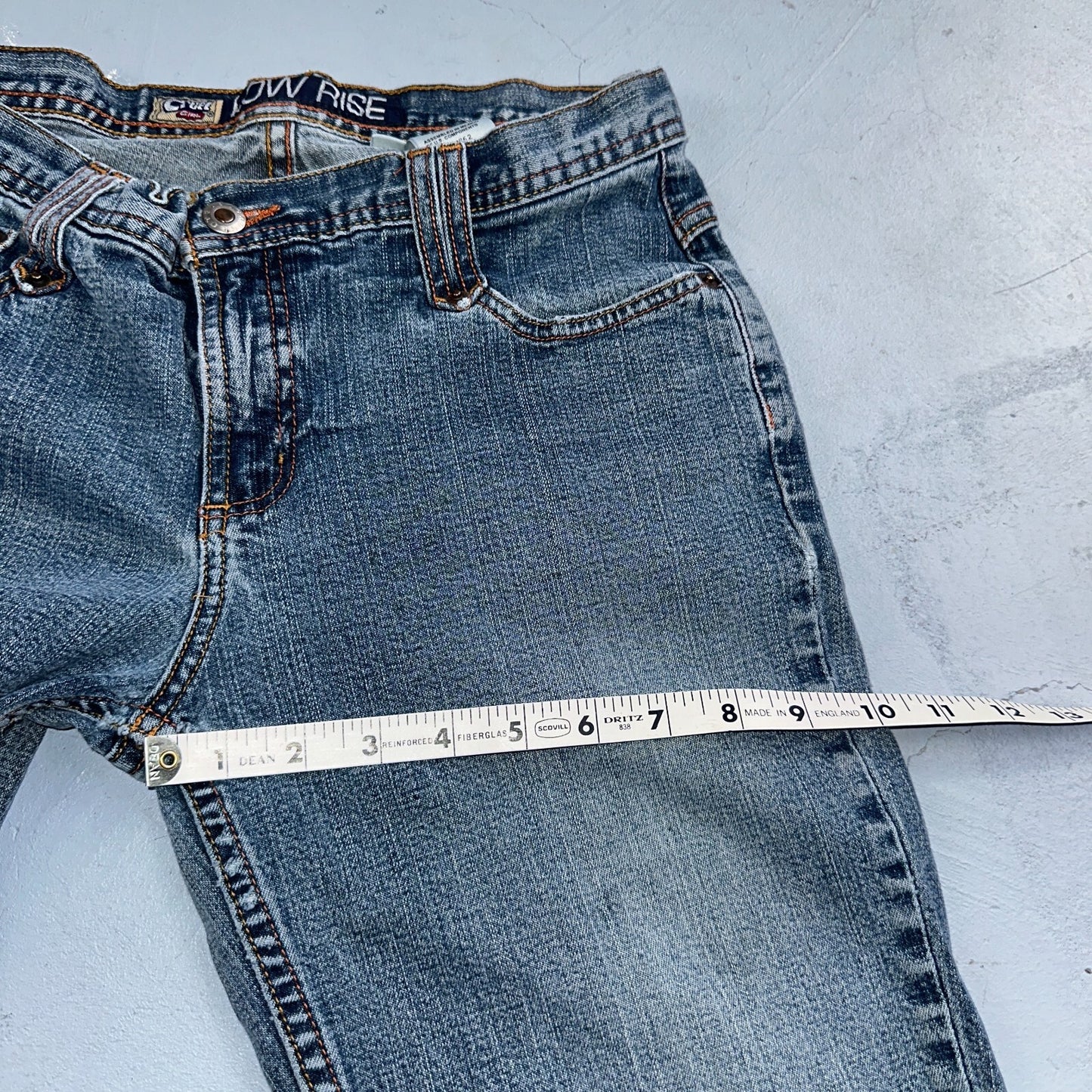 VINTAGE Cruel Girl Jeans Womens 9 Long Regular Low Rise Wide Leg Med Wash Denim