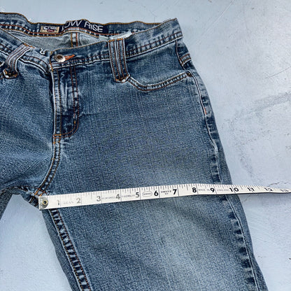 VINTAGE Cruel Girl Jeans Womens 9 Long Regular Low Rise Wide Leg Med Wash Denim