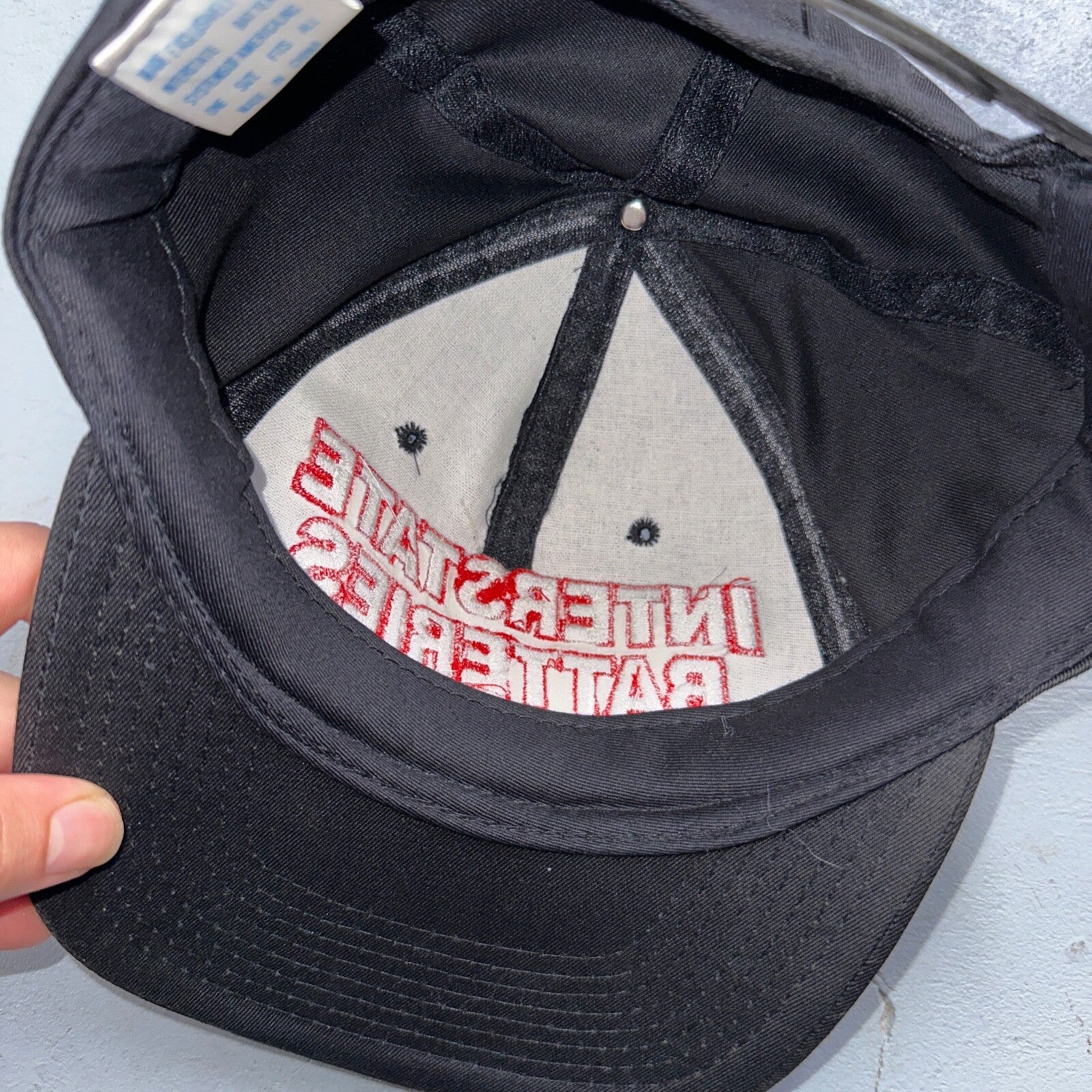 Interstate Batteries Racing Black VTG Hat Cap Snapback Nascar Racing Cool Cars