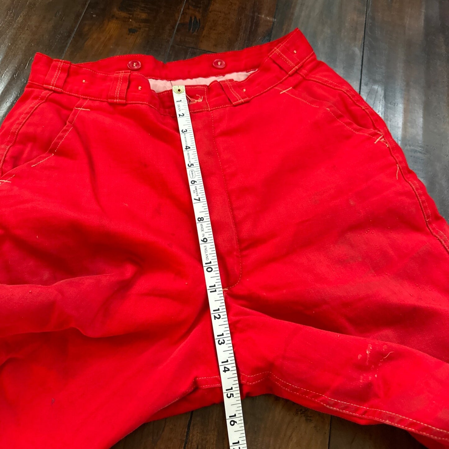 VTG Buckleback Red Layer Pants Mens Red Quilted Rockabilly 60s 70s Winter