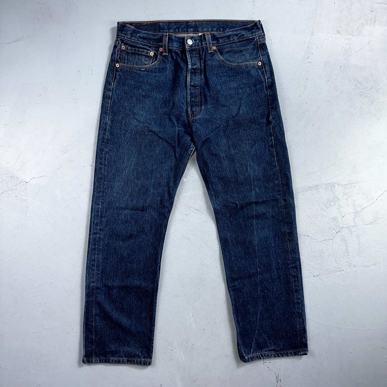 Levis 501 Vintage Y2K 90s XX Straight Leg Jeans Blue Med Wash 34x31 Act 32x27