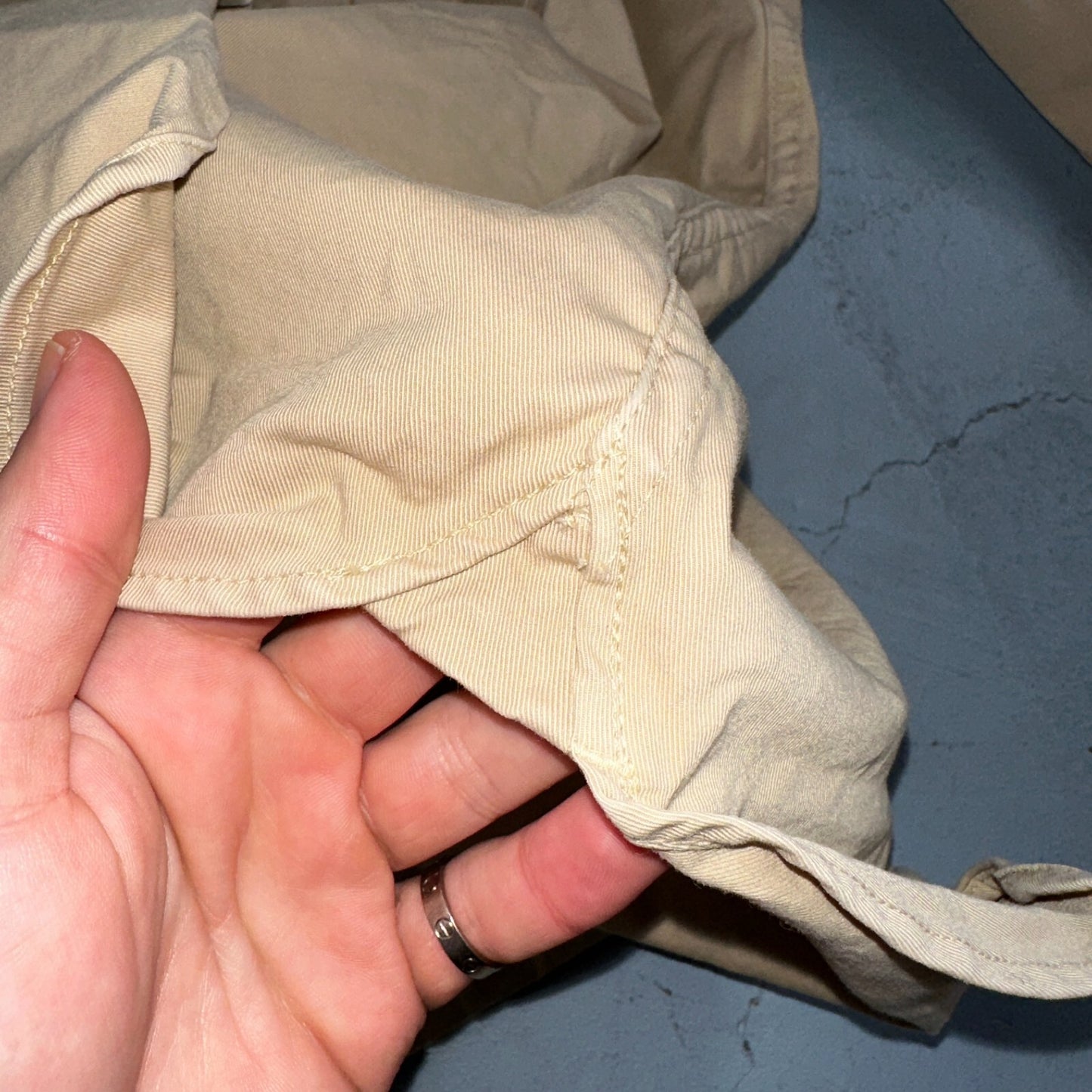 J Peterman Shirt Mens M Khaki Officer & Gentleman Field Shirt Safari Outdoor VTG