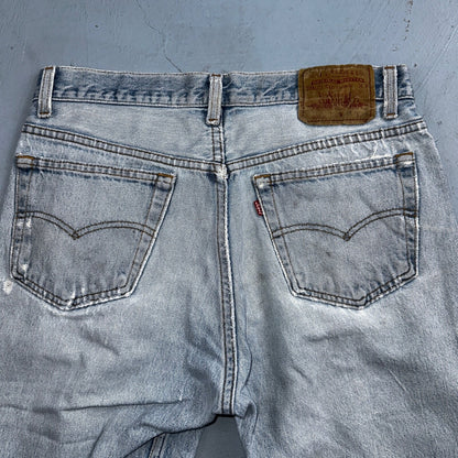 Levis 501 Vintage 90s USA XX Straight Leg Jeans Blue Light Wash 34x36 Act 31x31