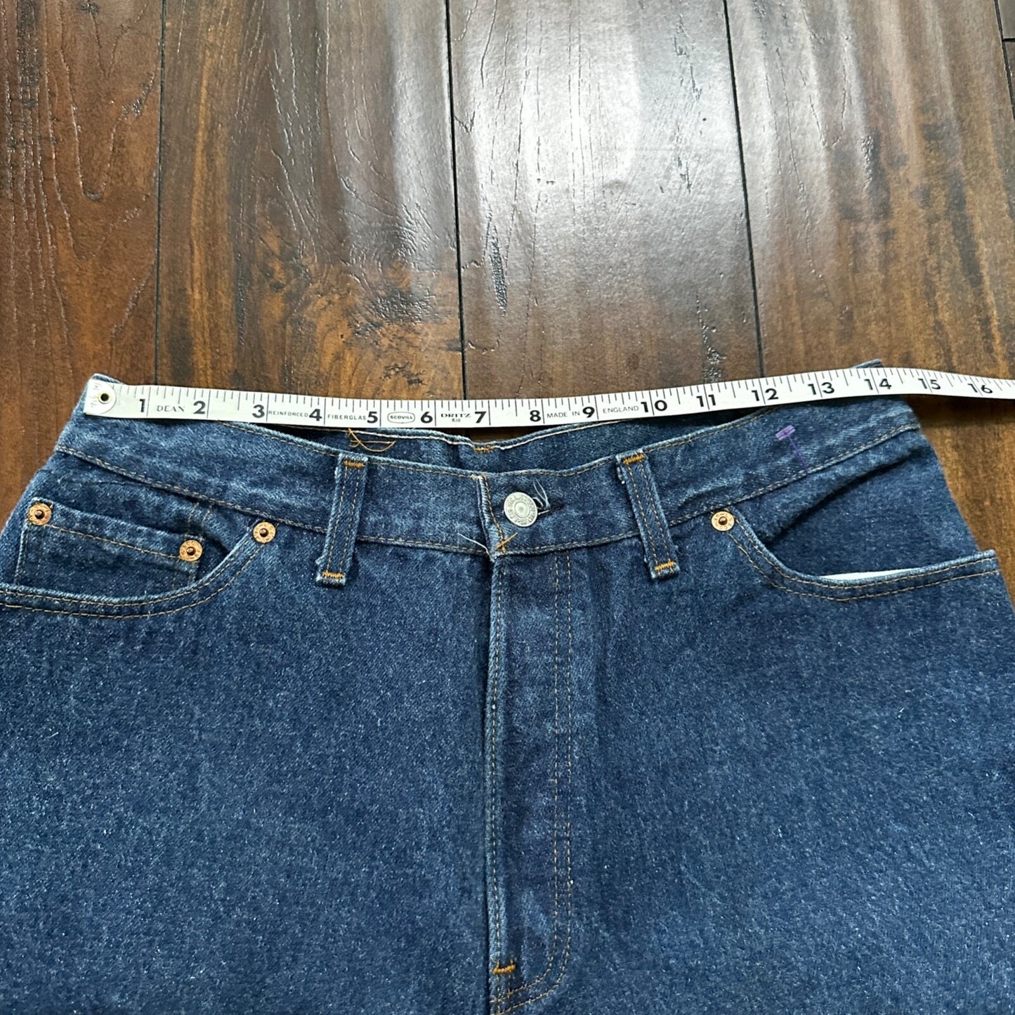 Vintage Levis 501 Jeans Womens 28x28 Denim USA Dark Wash Tapered 18501-0115