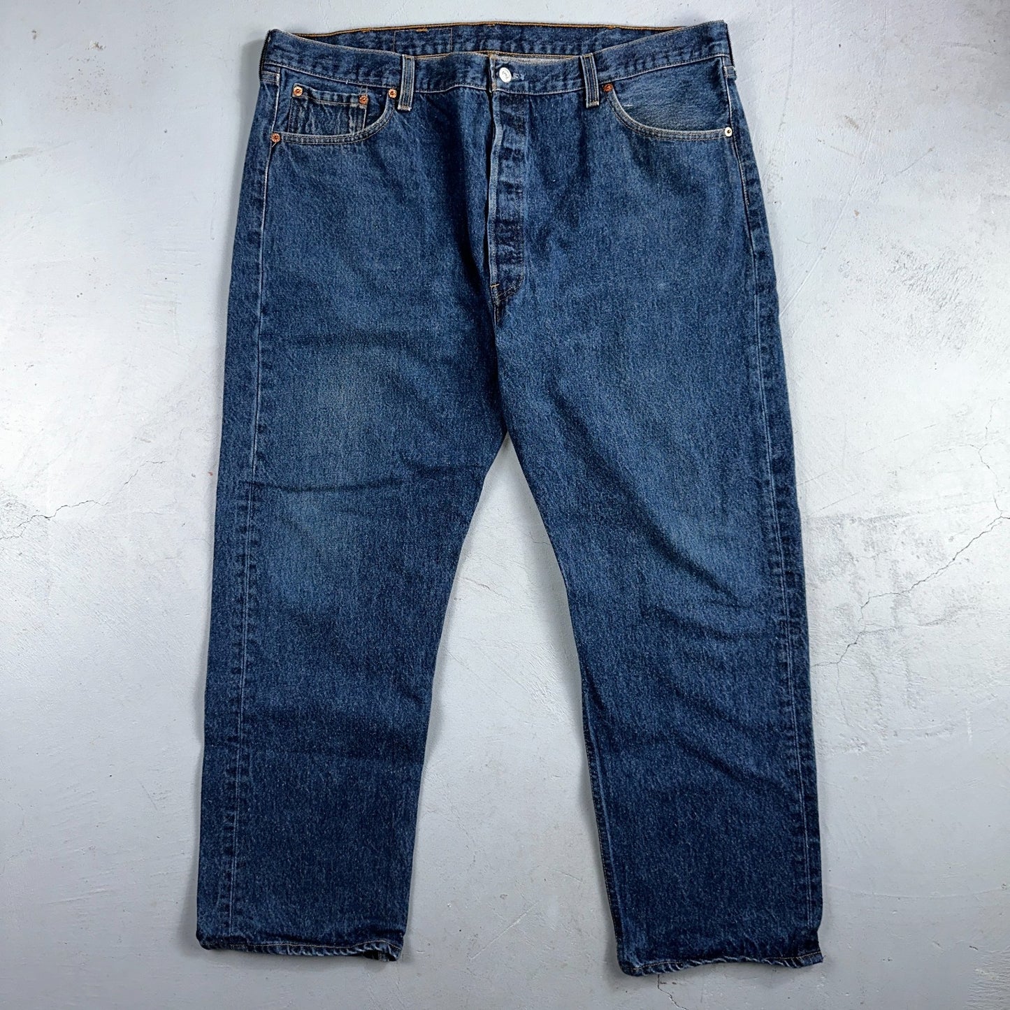 Levis 501 Vintage 90s USA XX Straight Leg Jeans Blue Med Wash 44x32 Act 40x29