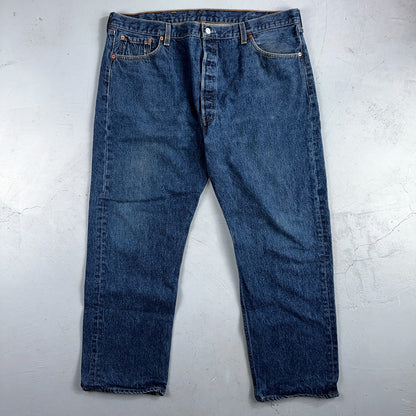 Levis 501 Vintage 90s USA XX Straight Leg Jeans Blue Med Wash 44x32 Act 40x29
