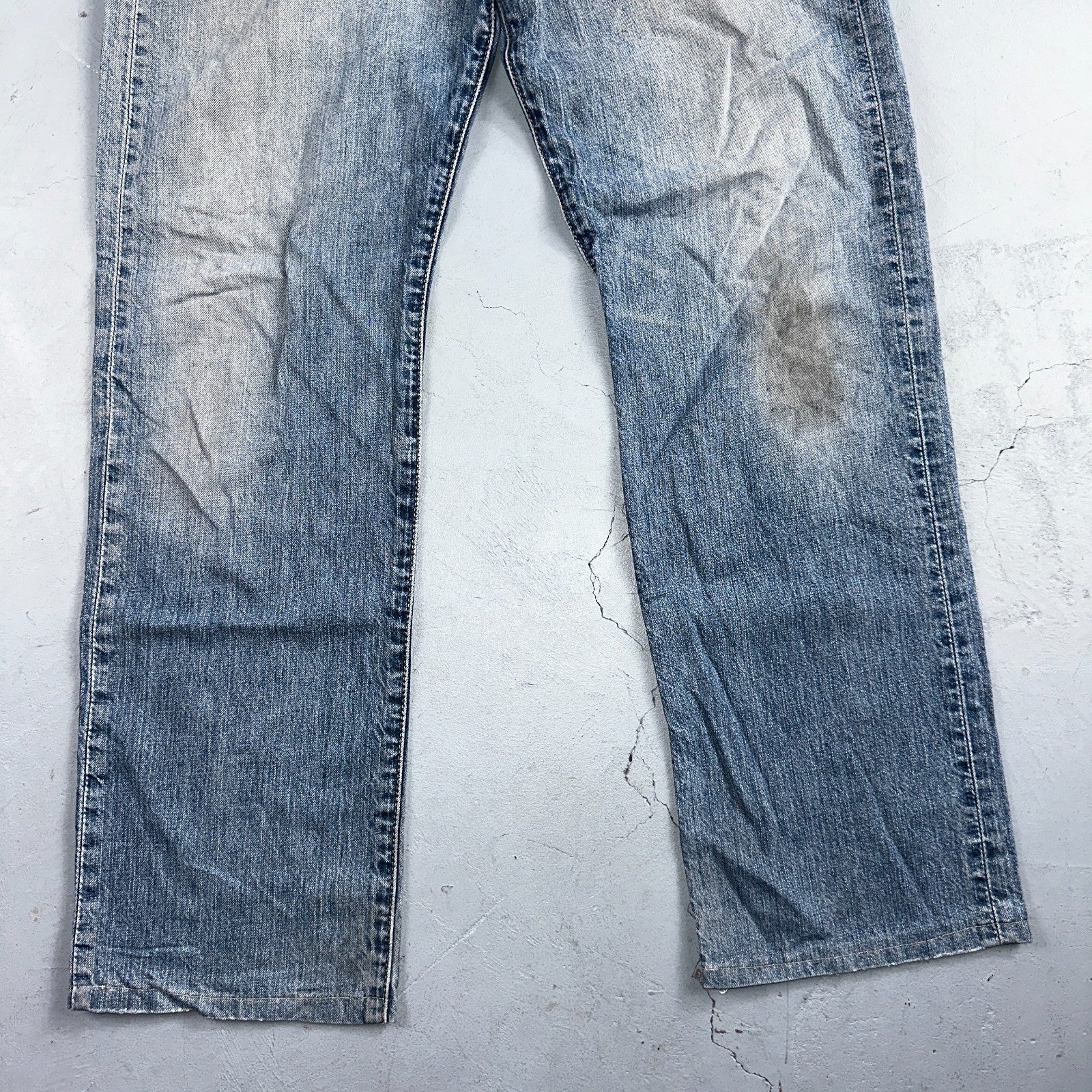 Levis 501 Vintage Y2K 90s XX Straight Leg Jeans Blue Light Wash 33x34 Act 33x30