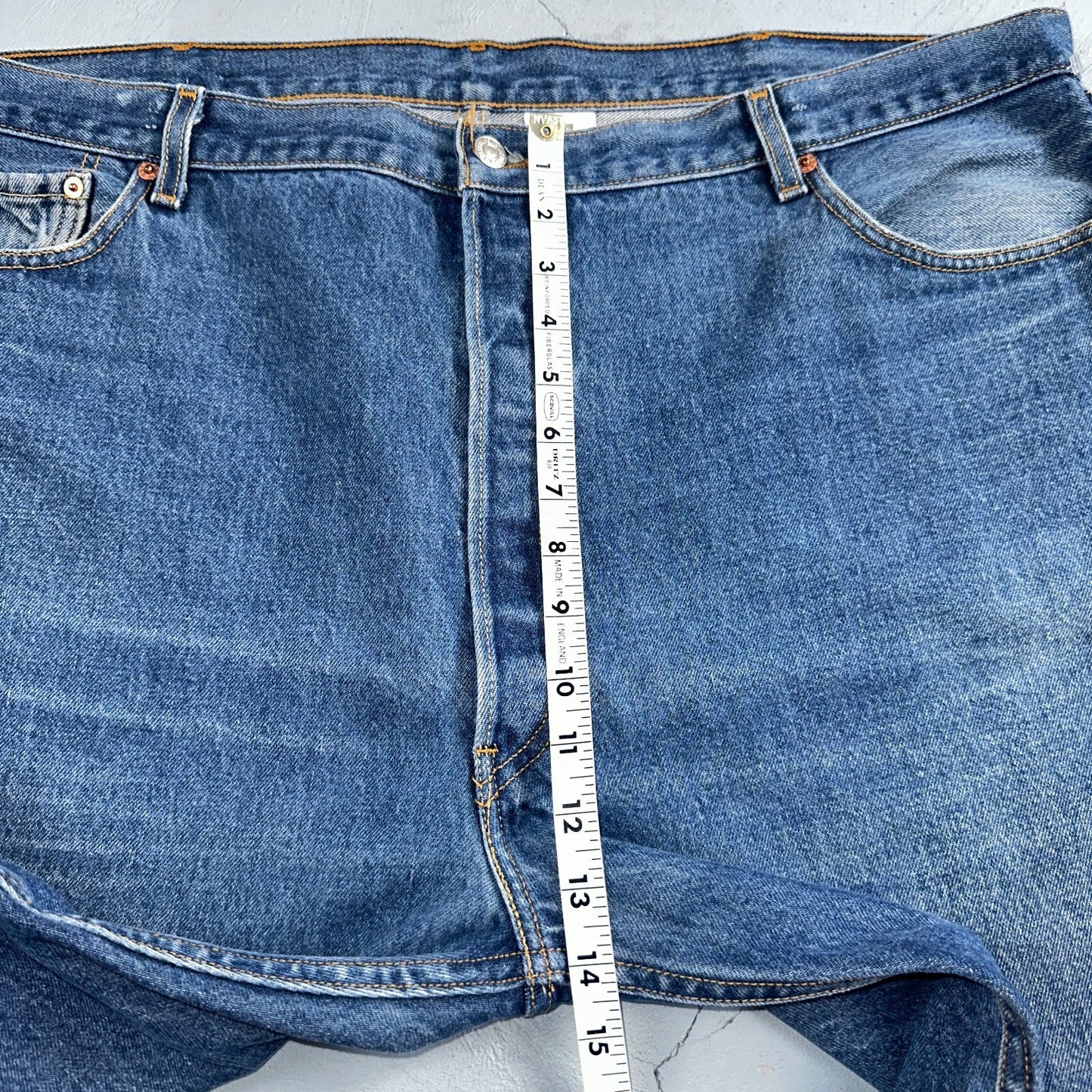 Levis 501 Vintage Y2K Mexico Straight Leg Jeans 46x30 90s Med Wash Act 44x27